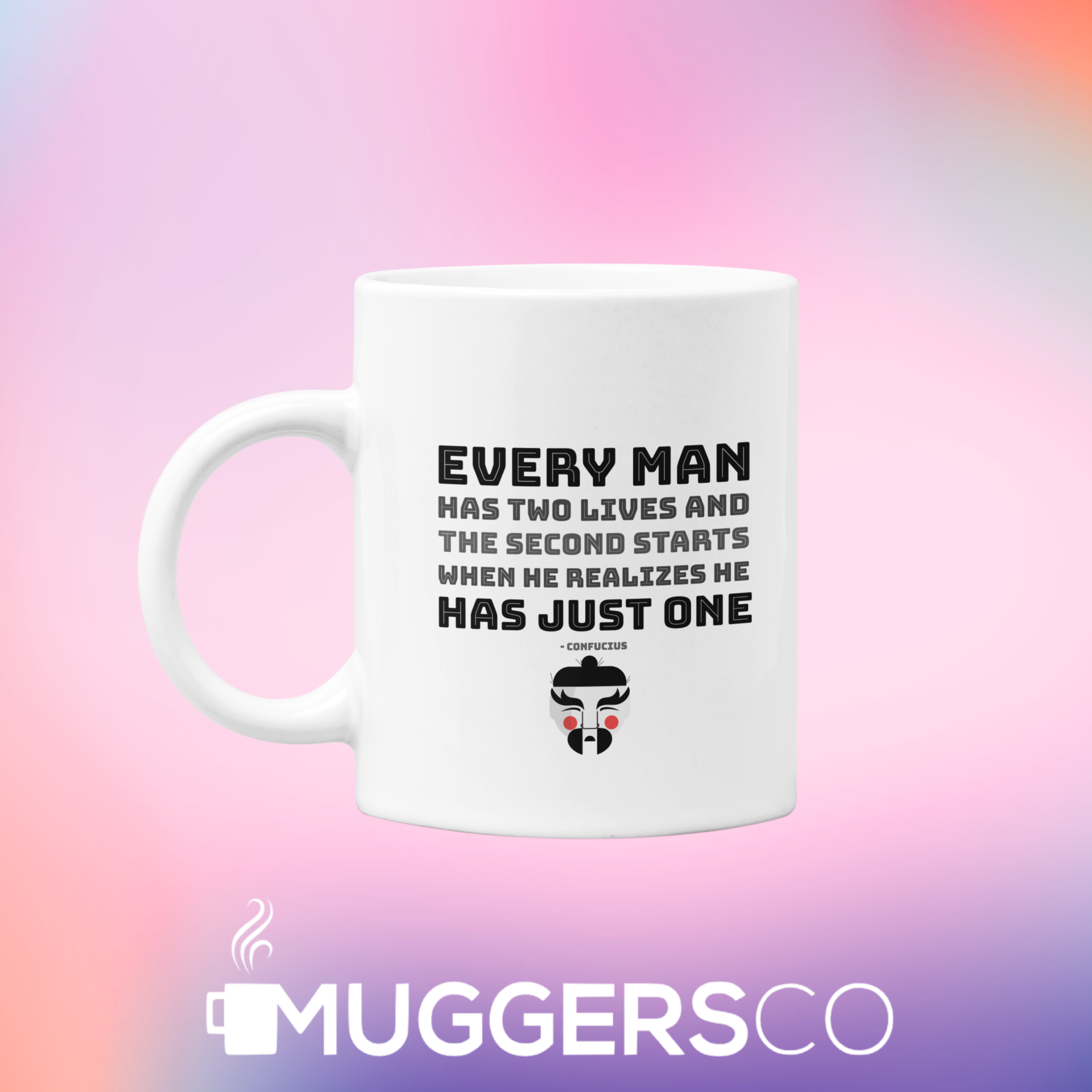 Confucius quote white coffee mug